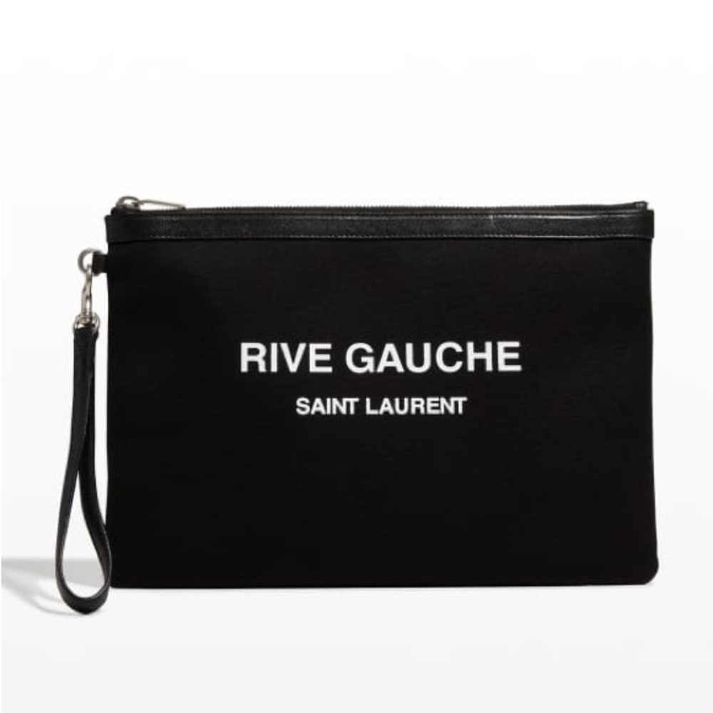 Saint Laurent Rive Gauche Black Clutch